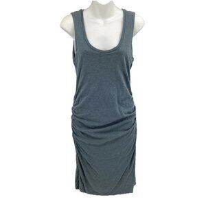 VELVET by Graham & Spencer Women's Scoop Neck Ruched Sleeveless Dress Gray Sz Sm